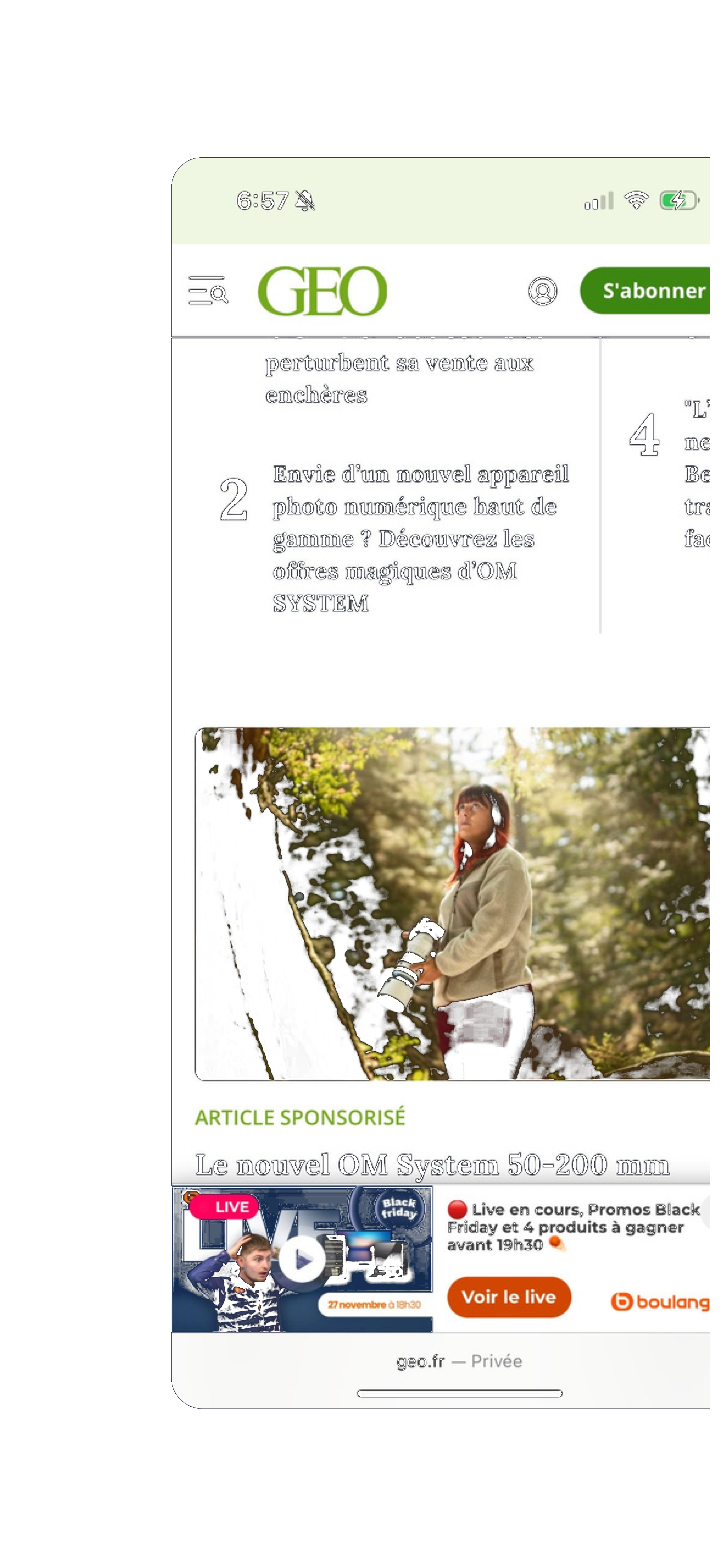 Live Boulanger sur GEO